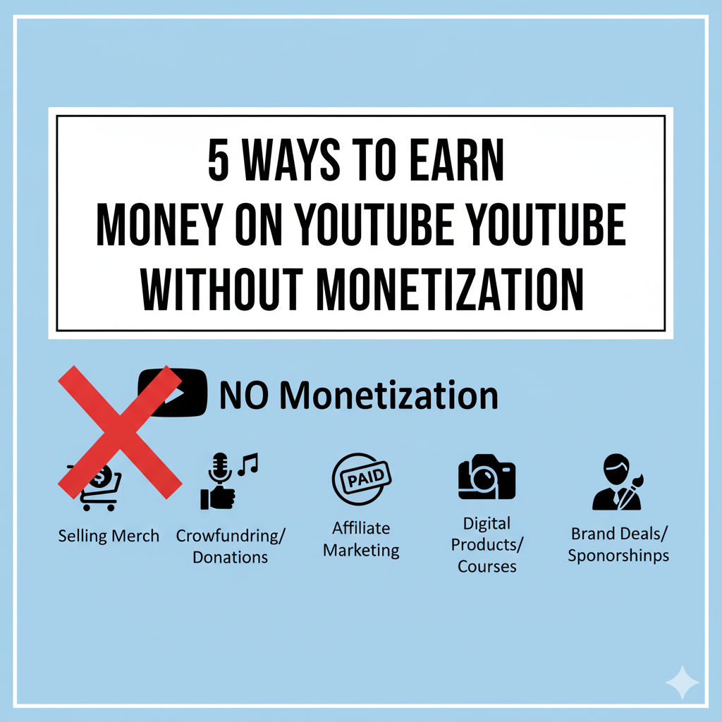 5 Ways to Earn Money on YouTube Without Monetization